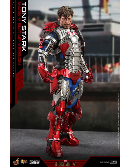 Iron Man 2 Movie Masterpiece akčná figúrka 1/6 Tony Stark (Mark V Suit Up Version) 31 cm obrázok 1