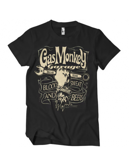 Gas Monkey Garage Wrench Label (T-Shirt) obrázok 1