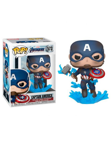 Pop! Marvel - Avengers Endgame - Captain America (With Broken Shield and Mjolnir) obrázok 1