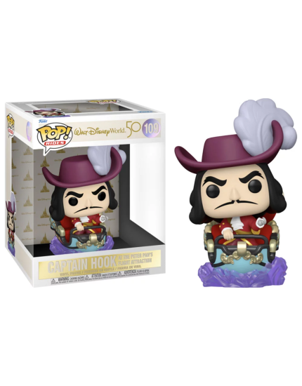 Pop! Rides - Disney - Word 50th Anniversary - Captain Hook at the Peter Pans Flight Attraction (Oversized, 15 cm) obrázok 1