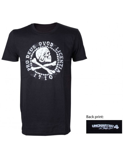 Uncharted 4 Skull Logo (T-Shirt) obrázok 1